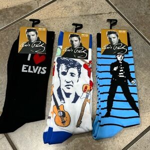 Elvis 3 pack socks...  US size 7-12  NWT